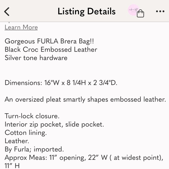 Furla Brera croc embossed shoulder bag - Picture 13 of 13